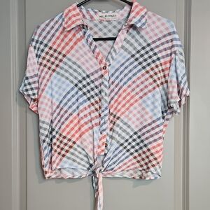 Wallflower Gingham Large Crop Top